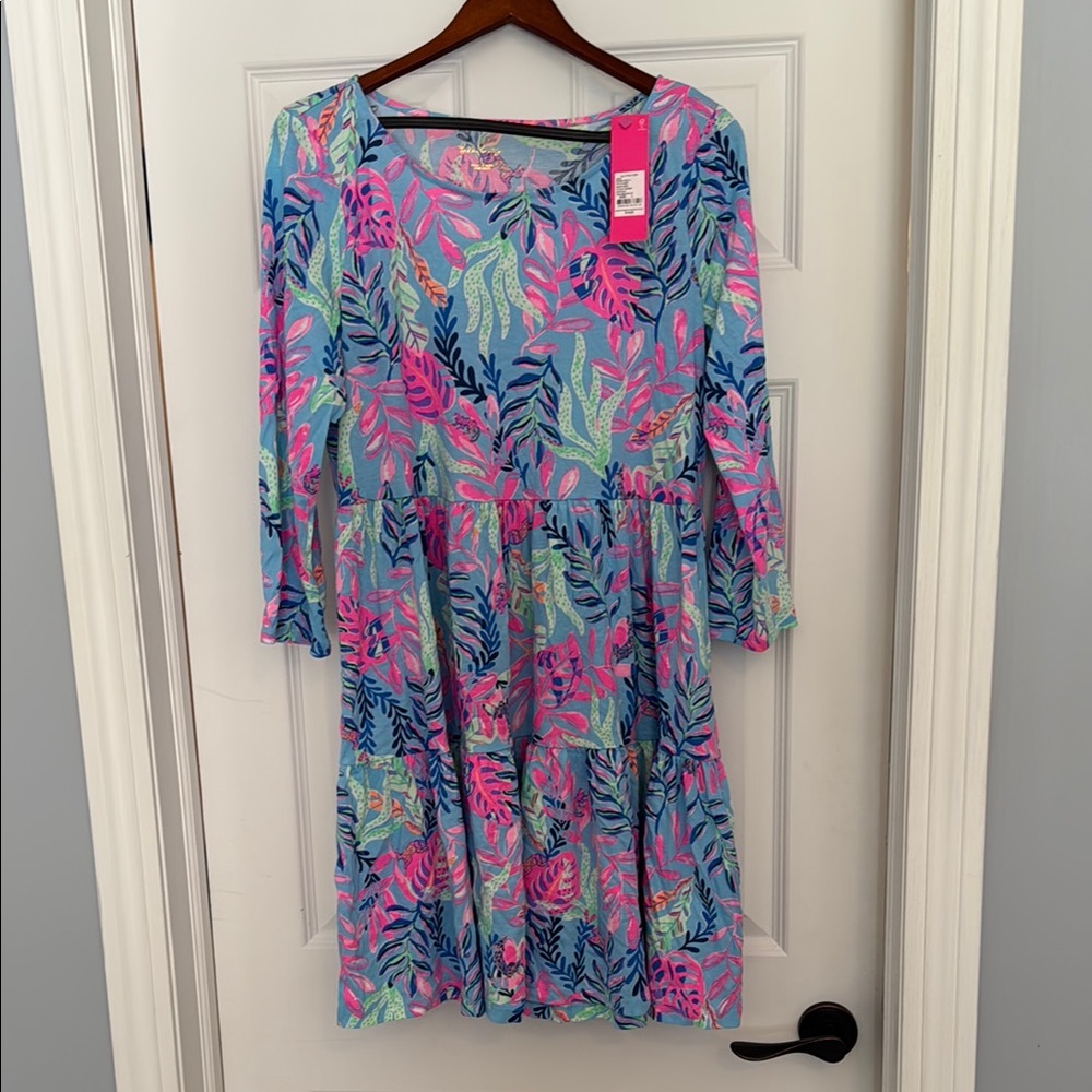 Colorful Leaf Print Dress